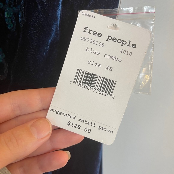 Free People Blue Shift Dress - Picture 3 of 4